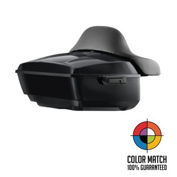 Color Matched Harley® Touring King Tour Pack with Full Backrest and Black Hardware from HOGWORKZ guarantee
