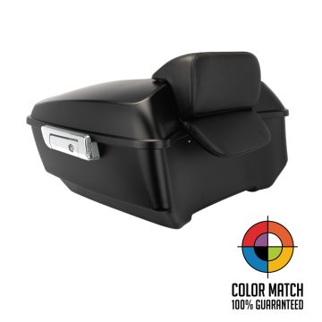 Color Matched King Tour Pack w/ Slim Backrest & Chrome Hardware for Indian® 
