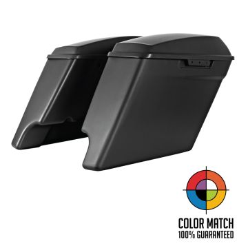 Color Matched 4" Dual Cut Stretched Saddlebags for Harley® Touring from HOGWORKZ