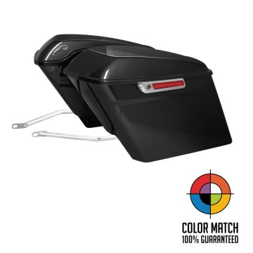 Color Match Harley® Softail Stretched Saddlebag Conversion Kit w/ Chrome Hardware from HOGWORKZ