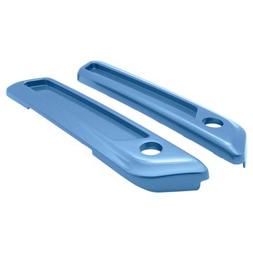 frosted teal Saddlebag Latch Covers for Harley® Touring from HOGWORKZ angle