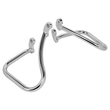Harley Softail Saddlebag Guards in Chrome from HOGWORKZ left