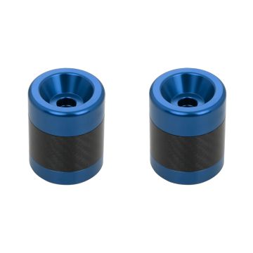 Blue Anodized Carbon Fiber T-6061 Sliders for HOGWORKZ® Performance Engine Guards