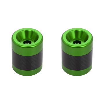 Green Anodized Carbon Fiber T-6061 Sliders for HOGWORKZ® Performance Engine Guards