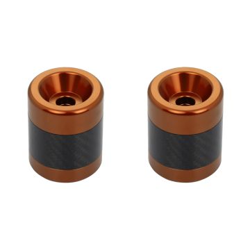 Orange Anodized Carbon Fiber T-6061 Sliders for HOGWORKZ® Performance Engine Guards