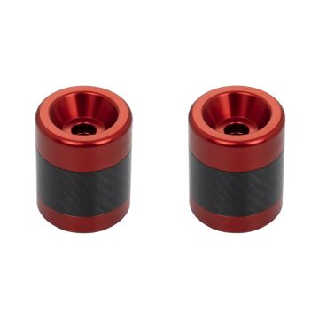 Red Anodized Carbon Fiber T-6061 Sliders for HOGWORKZ® Performance Engine Guards