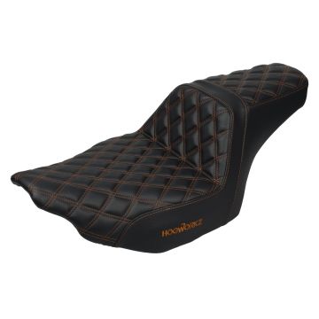 Rise Up Seat for Harley® Touring 'Diamond / Orange Stitch from HOGWORKZ