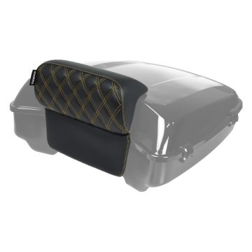 HOGWORKZ® Diamond Gold Stitched Slim Tour Pack Backrest Pad