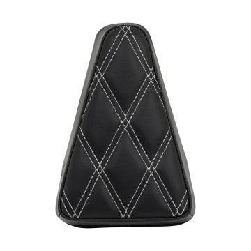 Havoc Sissy Bar Backrest Pad (Diamond / Silver Stitch) from HOGWORKZ