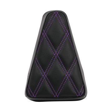 Havoc Sissy Bar Backrest Pad (Diamond / Purple Stitch) from HOGWORKZ