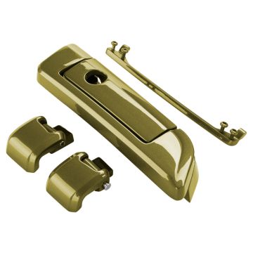 Olive Steel Tour Pack Hinges & Latch Kit side