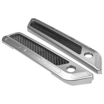 Silver Anodized Saddlebag Latch Covers for Harley® Touring from HOGWORKZ