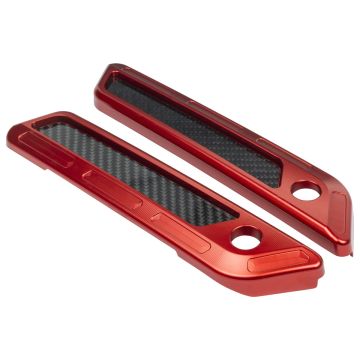 Red Anodized Saddlebag Latch Covers for Harley® Touring from HOGWORKZ