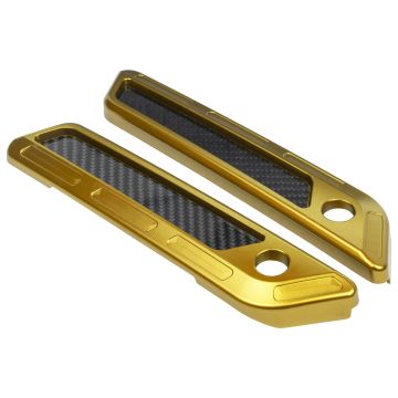 Gold Anodized Saddlebag Latch Covers for Harley® Touring from HOGWORKZ