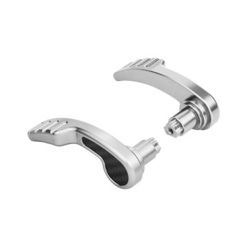 Silver Anodized Saddlebag Lid Levers for Harley® Touring from HOGWORKZ