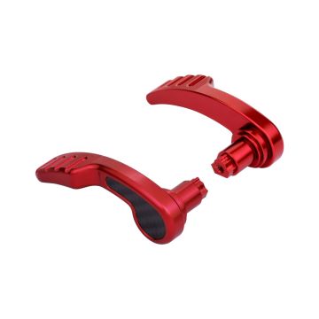 Red Anodized Saddlebag Lid Levers for Harley® Touring from HOGWORKZ