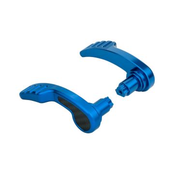 Blue Anodized Saddlebag Lid Levers for Harley® Touring from HOGWORKZ