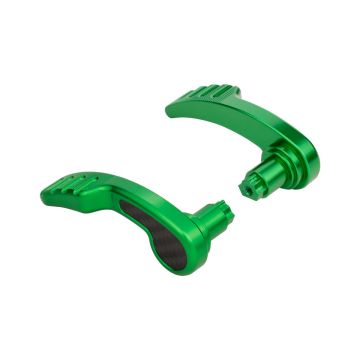 Green Anodized Saddlebag Lid Levers for Harley® Touring from HOGWORKZ