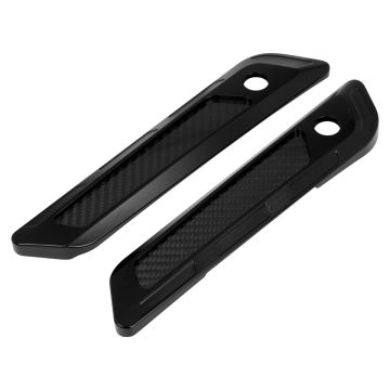 Black Anodized Saddlebag Latch Covers for Harley® Touring