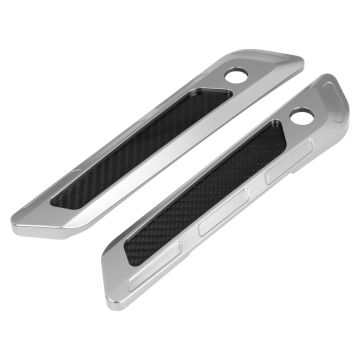 Silver Anodized Saddlebag Latch Covers for Harley® Touring