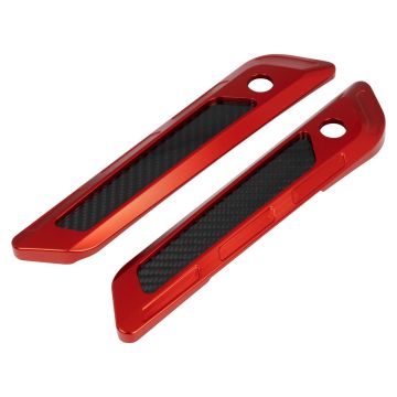 Red Anodized Saddlebag Latch Covers for Harley® Touring