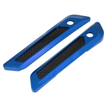 Blue Anodized Saddlebag Latch Covers for Harley® Touring