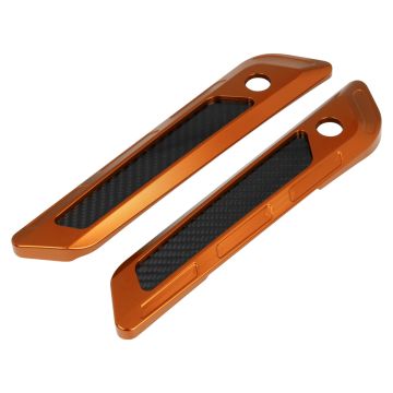 Orange Anodized Saddlebag Latch Covers for Harley® Touring