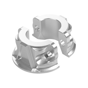 Silver Billet Brake & Clutch Perch Clamps for Harley® Softail / Dyna from HOGWORKZ