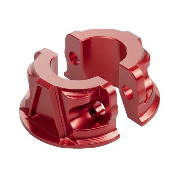 Red Billet Brake & Clutch Perch Clamps for Harley® Softail / Dyna from HOGWORKZ