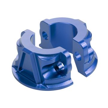 Blue Billet Brake & Clutch Perch Clamps for Harley® Softail / Dyna from HOGWORKZ