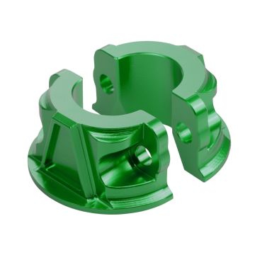 Green Billet Brake & Clutch Perch Clamps for Harley® Softail / Dyna from HOGWORKZ