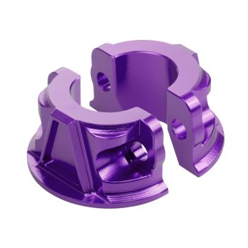 Purple Billet Brake & Clutch Perch Clamps for Harley® Softail / Dyna from HOGWORKZ