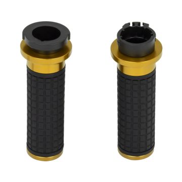 HOGWORKZ® Gold MX Style Hand Grips for Harley® Cable Throttle Models
