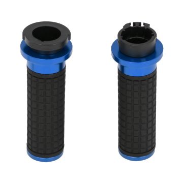 HOGWORKZ® Blue MX Style Hand Grips for Harley® Cable Throttle Models
