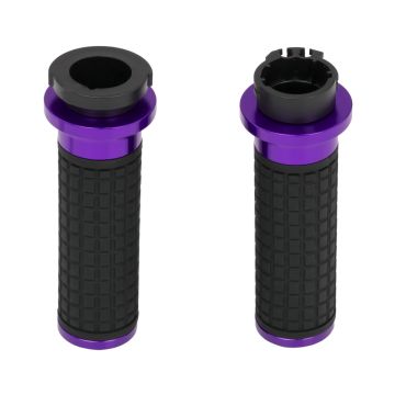 HOGWORKZ® Purple MX Style Hand Grips for Harley® Cable Throttle Models