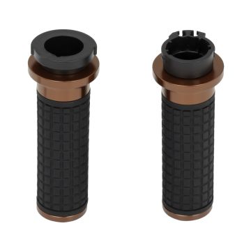 HOGWORKZ® Bronze MX Style Hand Grips for Harley® Cable Throttle Models