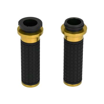HOGWORKZ® Gold MX Style Hand Grips for Harley® Wire Throttle Models