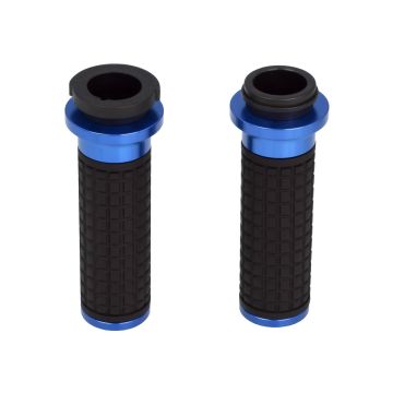 HOGWORKZ® Blue MX Style Hand Grips for Harley® Wire Throttle Models