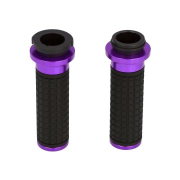 HOGWORKZ® Purple MX Style Hand Grips for Harley® Wire Throttle Models 