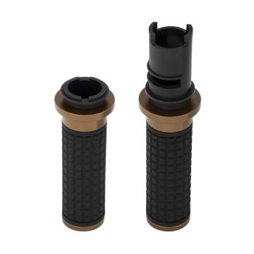 HOGWORKZ® MX Style Hand Grips for Harley® Touring '23.5-'26 / Softail '25-'26 | Bronze