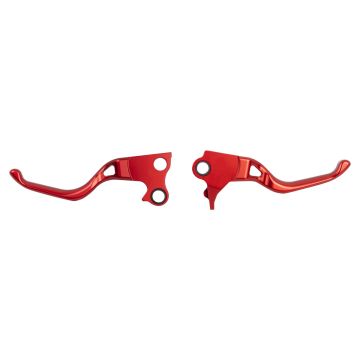 HOGWORKZ® Red Performance Brake & Clutch Levers for Harley® Dyna / Softail / Touring