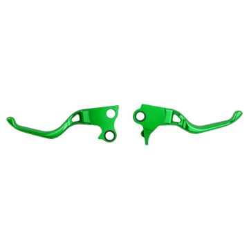 HOGWORKZ® Green Performance Brake & Clutch Levers for Harley® Dyna / Softail / Touring