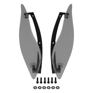 Smoke Adjustable Batwing Air Deflectors for Harley® Touring from HOGWORKZ kit