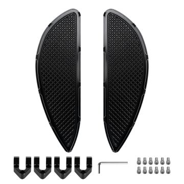 HOGWORKZ® Black Heaterz Driver Floorboards for Harley® Touring & Softail kit