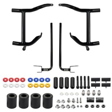 HOGWORKZ® Black Double Barrel Saddlebag Guards for Harley® Touring