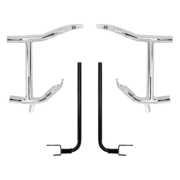 HOGWORKZ® Chrome Double Barrel Saddlebag Guards for Harley® Touring