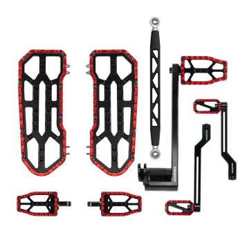 HOGWORKZ® Red Performance MX Floorboard / Foot Control Kit for Harley® Touring kit