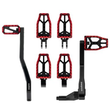 HOGWORKZ® Red Performance MX Foot Control Kit (Mid Controls) for Harley® Softail