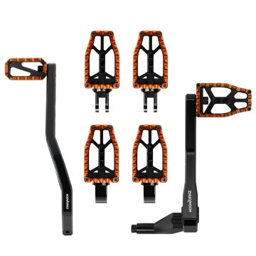 HOGWORKZ® Orange Performance MX Foot Control Kit (Mid Controls) for Harley® Softail