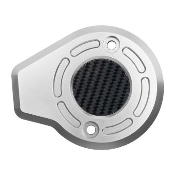 Silver HOGWORKZ® VVT Cam Timer Cover for Harley® Touring & Softail